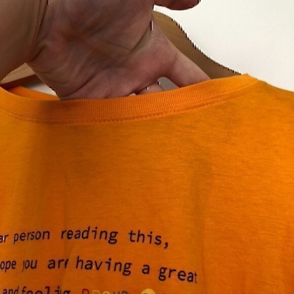 NEW NWT BP Great Day Graphic Tee Orange Long Sleeve Gay Queer LGBT JUNIORS Small - Picture 6 of 8